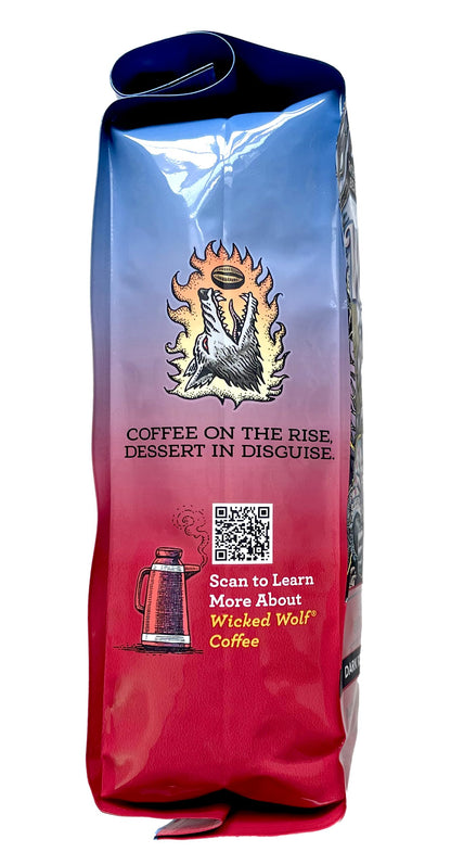 Raven's Brew Coffee - Wicked Wolf - Dark Roast - Full Body of Currant and Spice (Organic Whole Bean, 12 oz)