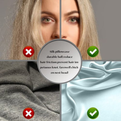 Mulberry Silk Pillowcase for Hair and Skin Queen Size 20"X 30" Pillow Case with Hidden Zipper Soft Breathable Smooth Cooling Silk Pillow Covers for Sleeping (Haze Blue,Queen,1Pcs)