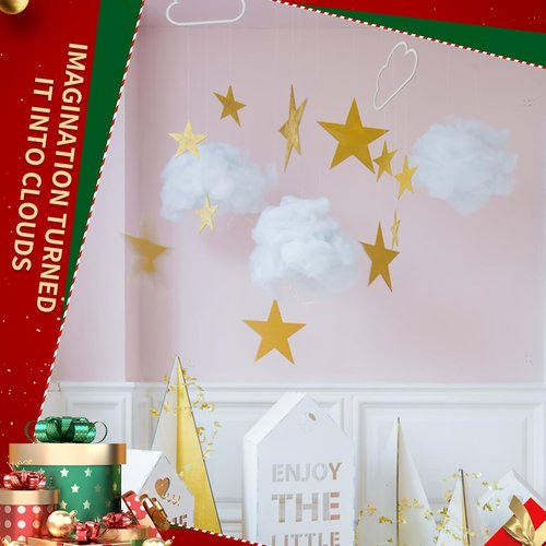 Fluffy Fake Snow by [Brand Name] - Soft Artificial Snow for Christmas Decor | 7 Ounce Cotton