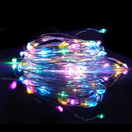 Mandiq Fairy Lights - 10ft Battery Operated String Lights with 30 LEDs | Flashing & Constant Modes, Multicolor