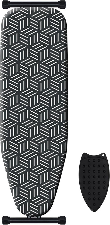 Caius Ironing Board - Compact Full-Size Design | Extra Wide Area & Heavy-Duty Padded Cover