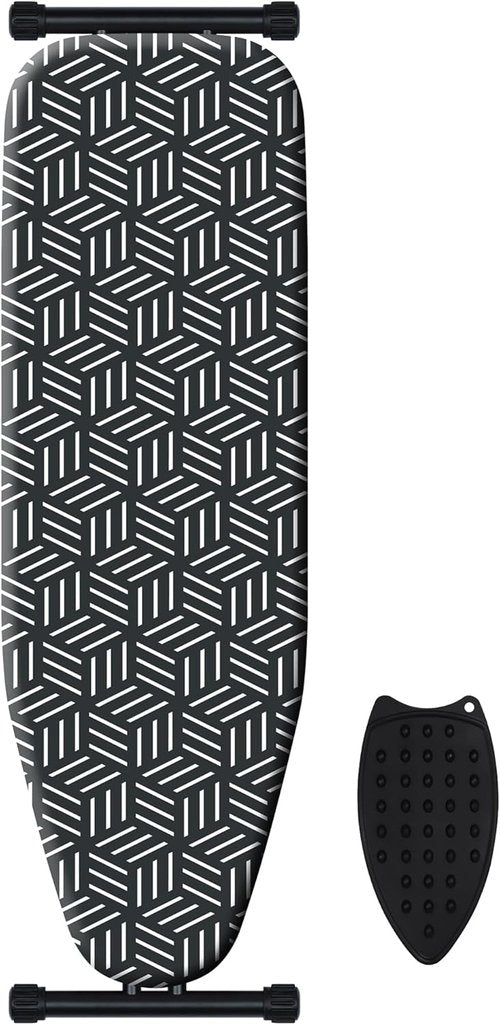Caius Ironing Board - Compact Full-Size Design | Extra Wide Area & Heavy-Duty Padded Cover