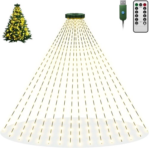 Btfarm Christmas Tree Lights - 400 LED Remote Fairy Lights | 6.6FT Waterproof, Dimmable, 8 Modes for Indoor/Outdoor Decor