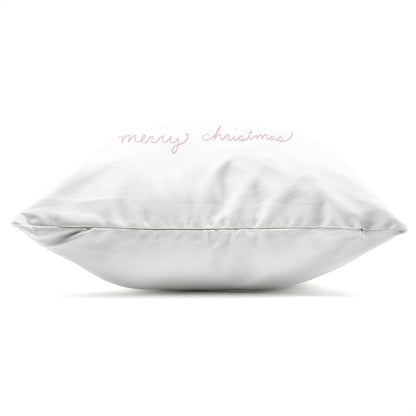 Blue Merry Christmas Car Cat 18x18 Inch Indoor Throw Pillow — Variation Merry Christmas Car Cat