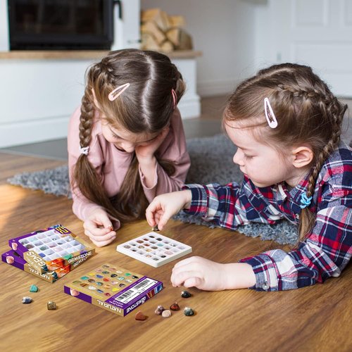 Byncceh Rock Collection for Kids - 25 Unique Gemstones & Crystals | Educational STEM Science Kit for Ages 6-12