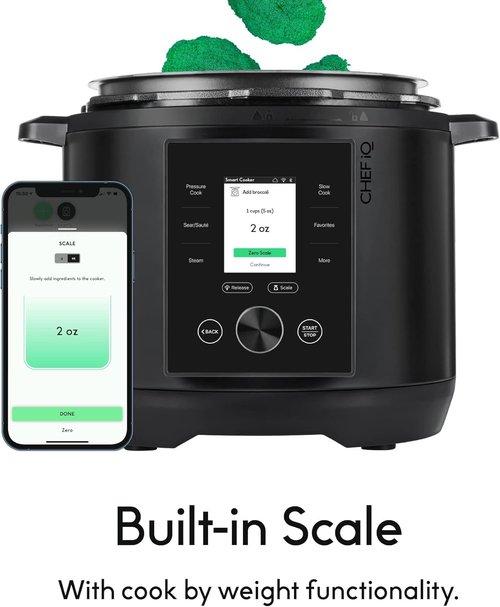 CHEF iQ Smart Pressure Cooker - 10-in-1 Multicooker with WiFi & Built-in Scale | 6 Quart Family Size