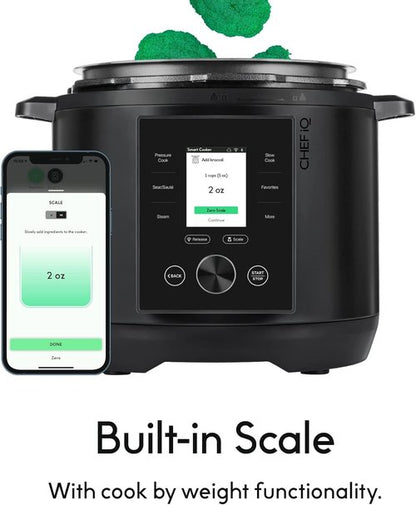 CHEF iQ Smart Pressure Cooker - 10-in-1 Multicooker with WiFi & Built-in Scale | 6 Quart Family Size