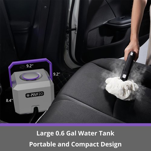 Canister Steam Cleaner by [Brand Name] - 50-Second Heat-Up, 0.6 Gal Tank, 21-Piece Kit for Versatile Cleaning