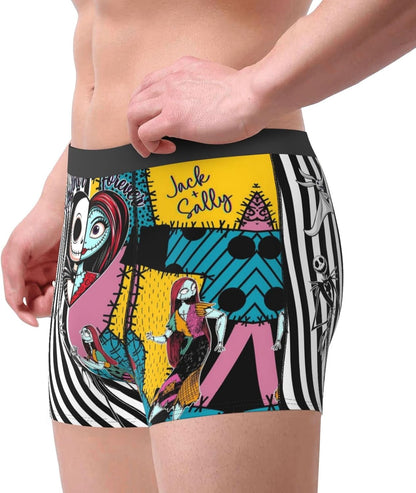Skiennix Nightmare Christmas-Themed Men's Underwear Briefs - Breathable Stretch Fabric | Fun Novelty Design