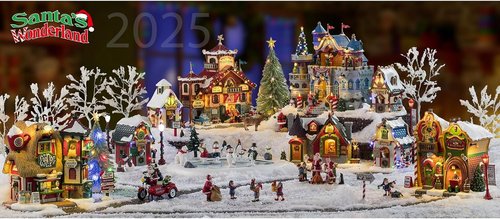 Lemax Village Square Clock Tower - Battery-Operated Lighted Building | Model #55320