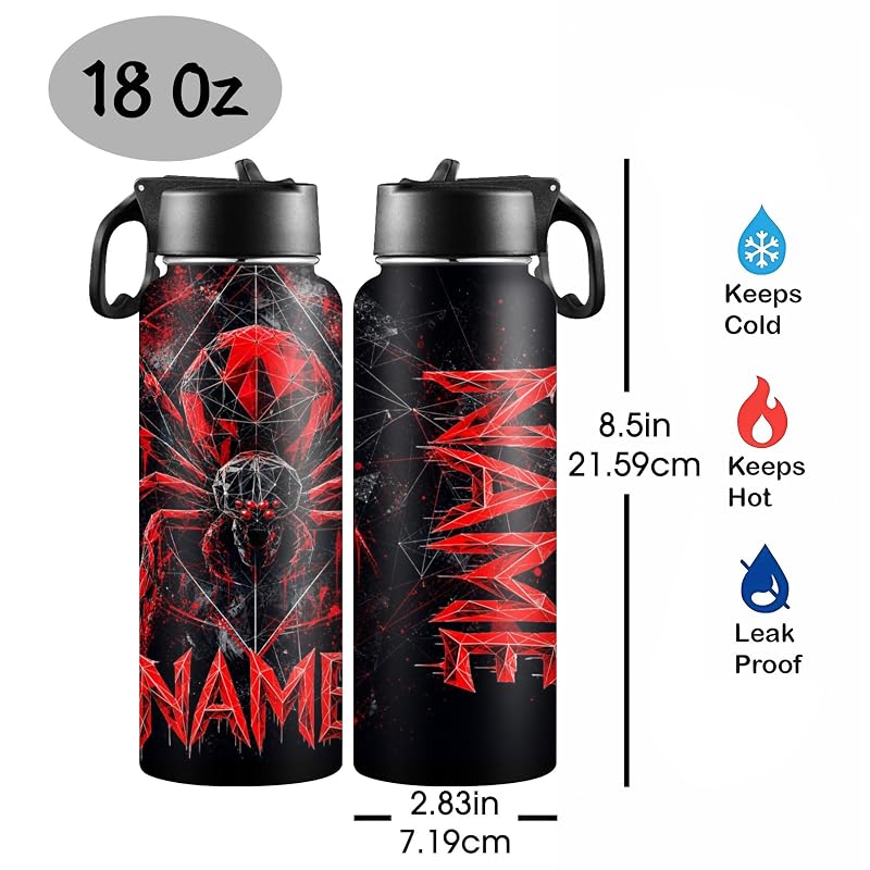 Personalized Spider Backpack with Lunch Box & Water Bottle - Color 01