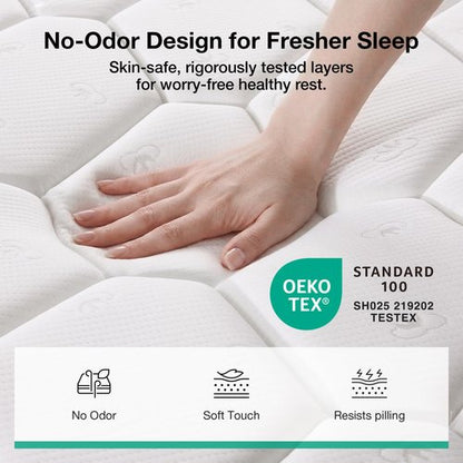 Novilla 8 inch Twin Mattress for Kids,Foam and Spring Hybrid Mattresses Twins for Comfortable Sleep,Steel Coils for Durable Support,CertiPUR-US Certified Foam,Youth/Guest Rooms,Twin Mattress in a Box