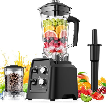 1800W Professional Blender by [Brand Name] - Ice Crushing Smoothie Maker with Self-Cleaning, 68oz & 20oz Jars