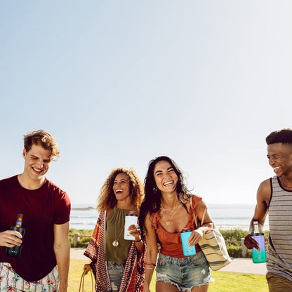 COKTIK 5 in 1 Insulated Can Cooler, 8 Pack Double Wall Slim Can Cooler Set for 12 oz Regular or Slim Cans & Beer Bottle (Black)