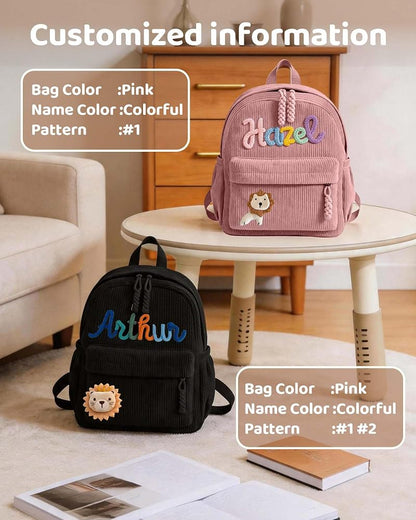 Personalized Toddler Backpack with Name - Pink Custom Backpack for Kids