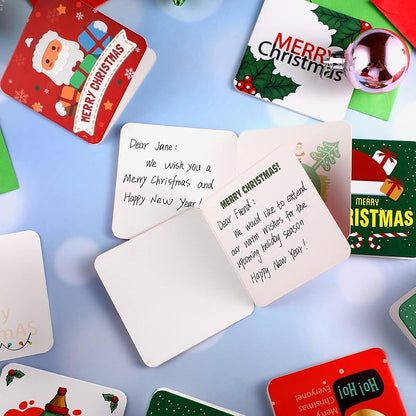 Outus 48 Pcs Mini Christmas Cards with Envelopes - Assorted Designs (Variation of THIS listing: 48)