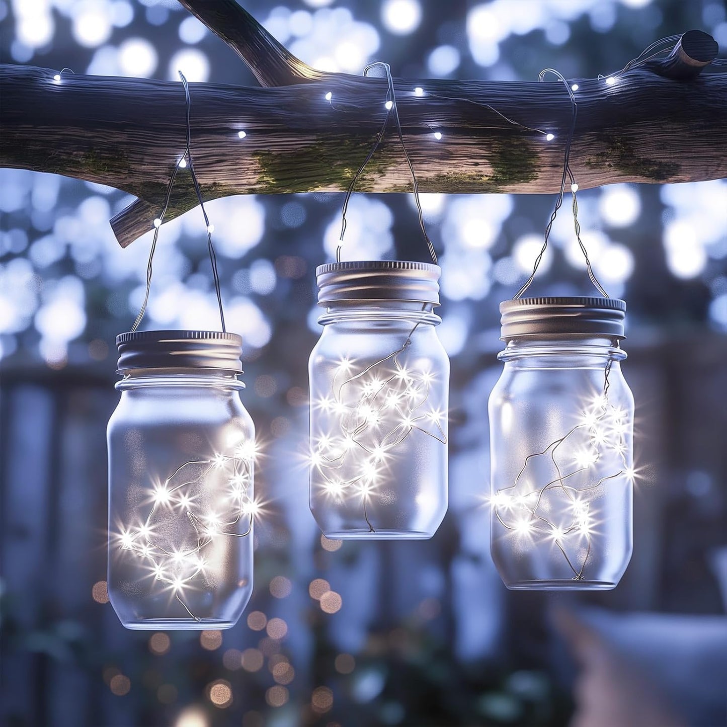 Minetom 100 LEDs Fairy Lights - 33 Ft Waterproof Starry String Lights on Silver Wire | Pure White for Weddings & Parties