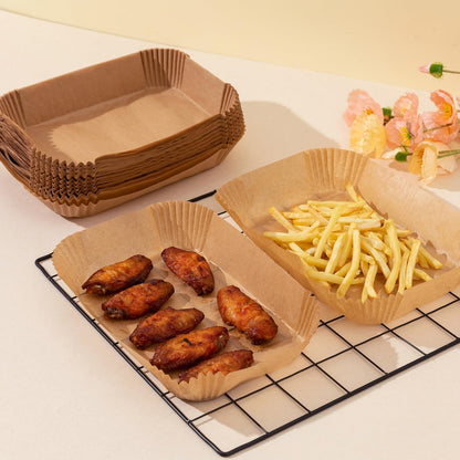 Ninja Foodi XL Air Fryer Liners - 100PCS Rectangular Disposable Paper for Easy Cooking Cleanup