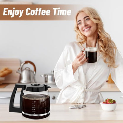 14-Cup Coffee Pot Replacement for Cuisinart Coffee Maker DCC-2200, DCC-2600, DCC-2800, DCC-3200, and DCC-3200P1, Glass Carafe Replacement for Cuisinart, BPA Free, Dishwasher Safe