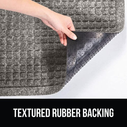 GORILLA GRIP® Ultra Absorbent Front Door Mat - Traps Dirt & Moisture, 29x17 Charcoal, Stain & Fade Resistant