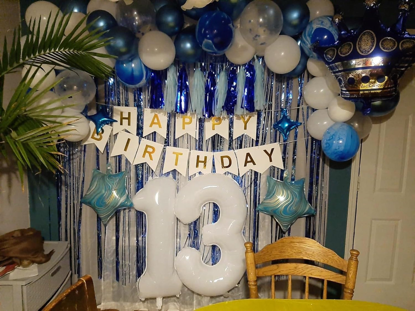Number 7 Balloon - 40 Inch White Birthday Decoration for 7th, 17th, 27th, and 70th Celebrations