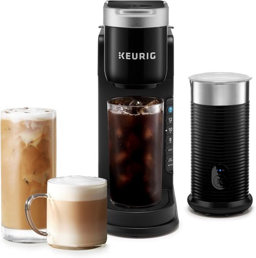 Keurig K-Café Barista Bar Coffee Maker - Single Serve with Frother, 3 Brew Sizes, Black