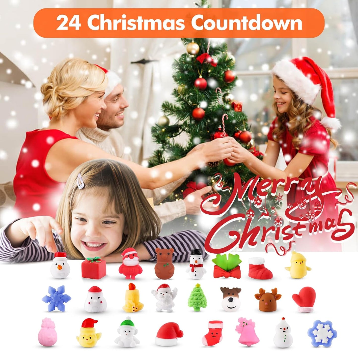 Christmas Squishies Advent Calendar 2025 | Cute Mochi Squishy Countdown with 24 Adorable Toys