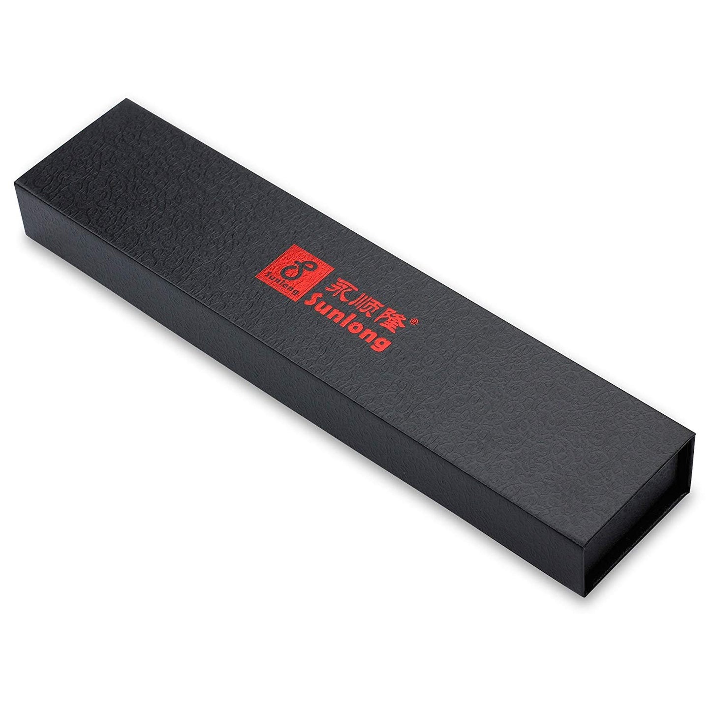 Sunlong Bread Knife 8 inch Sandwich Slicer Japanese Hammered Damascus Natural Bloodwood Handle