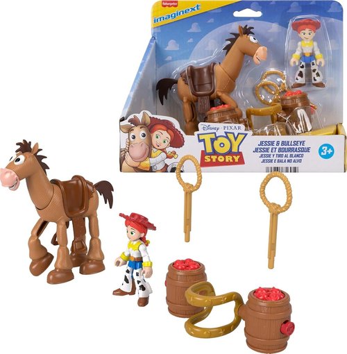 Fisher-Price Imaginext Jessie & Bullseye Play Set - 3-Inch Action Figure with Horse, Saddle & Lasso
