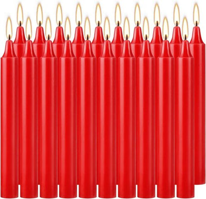 Howemon Red Candles - Set of 40 Unscented 4" Spell & Chime Mini Taper Candles for Rituals & Decor