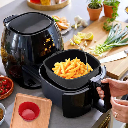 Skiennix 8-Inch Air Fryer Cake Pan - Non-Stick Deep Baking Pan with Muffin Cups | Perfect for Instant Pot