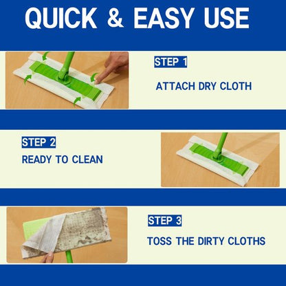 PEACHICHA Dry Sweeping Cloths Disposable Mop Refills Floor Dust Mop Pad, Floor Cloth Refills for Swiffer Standard Sweeper, Pack of 80