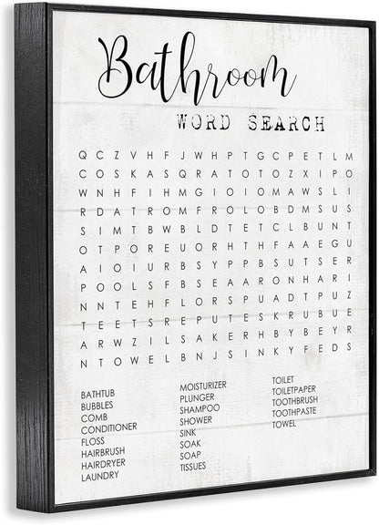 Stupell Industries Wall Art - Fun Family Word Design by Daphne Polselli | 11 x 14 Inches, Black