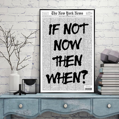 Positive Affirming Quotes Poster - Black and White Retro Wall Art for Bedroom | 24x36 Inch Unframed