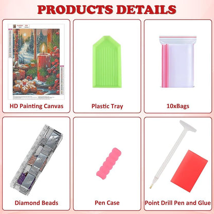 DOMROM Christmas Diamond Art Kit for Adults - Candle Design, Variation PD035