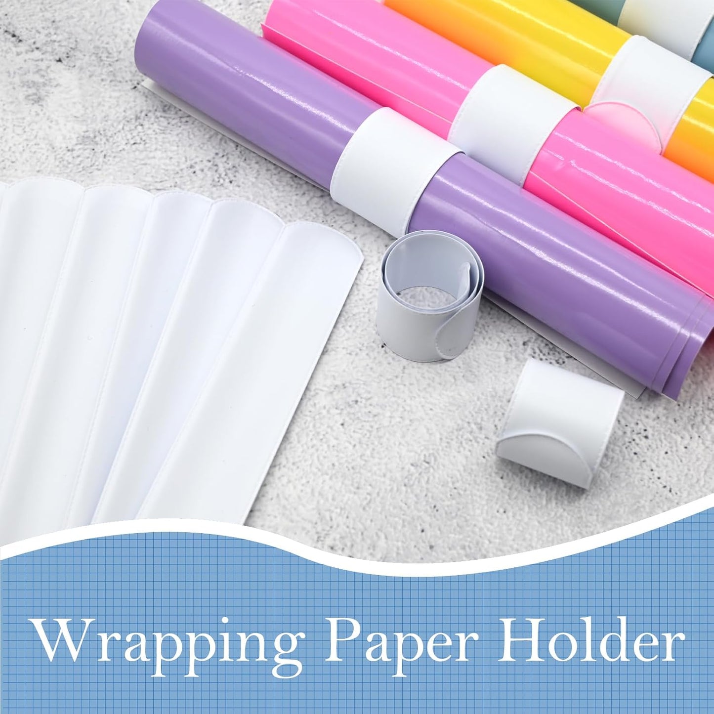 Skiennix Vinyl Roll Holders - 50 Pcs Storage Solution for Craft Room DIY Projects | Organize Adhesive Vinyl