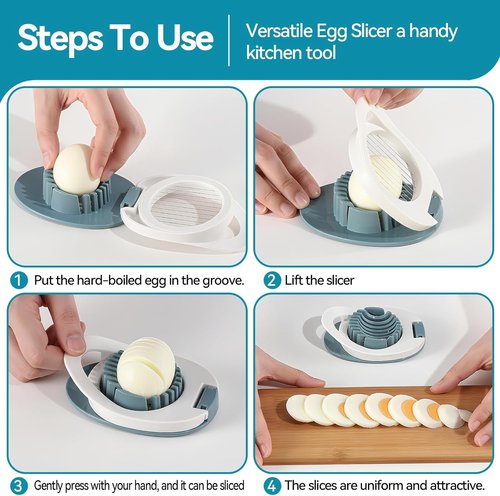 Egg Slicer & Dicer by [Brand Name] - Heavy Duty Stainless Steel Cutter for Hard Boiled Eggs & Soft Fruits