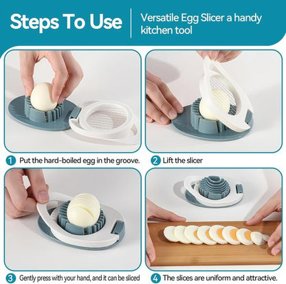 Egg Slicer & Dicer by [Brand Name] - Heavy Duty Stainless Steel Cutter for Hard Boiled Eggs & Soft Fruits