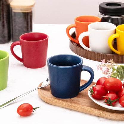 4.2 oz Espresso Cups Set of 2 – Demitasse Ceramic Mugs, Red (Variation: 4.2OZ-Red)
