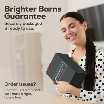 Brighter Barns Black Glass Mouthwash Dispenser - Modern Bathroom Decor for Home, Gym, or Office