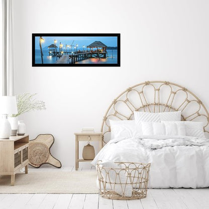 JCJMY 13.5x40 Picture Frame Black for Poster Photo Panoramic Picture, Horizontal and Vertical Formats for Wall Hanging, 13.5 x 40 inch Wall Gallery Photo Frame for 13.5 by 40 Photos Posters,Black