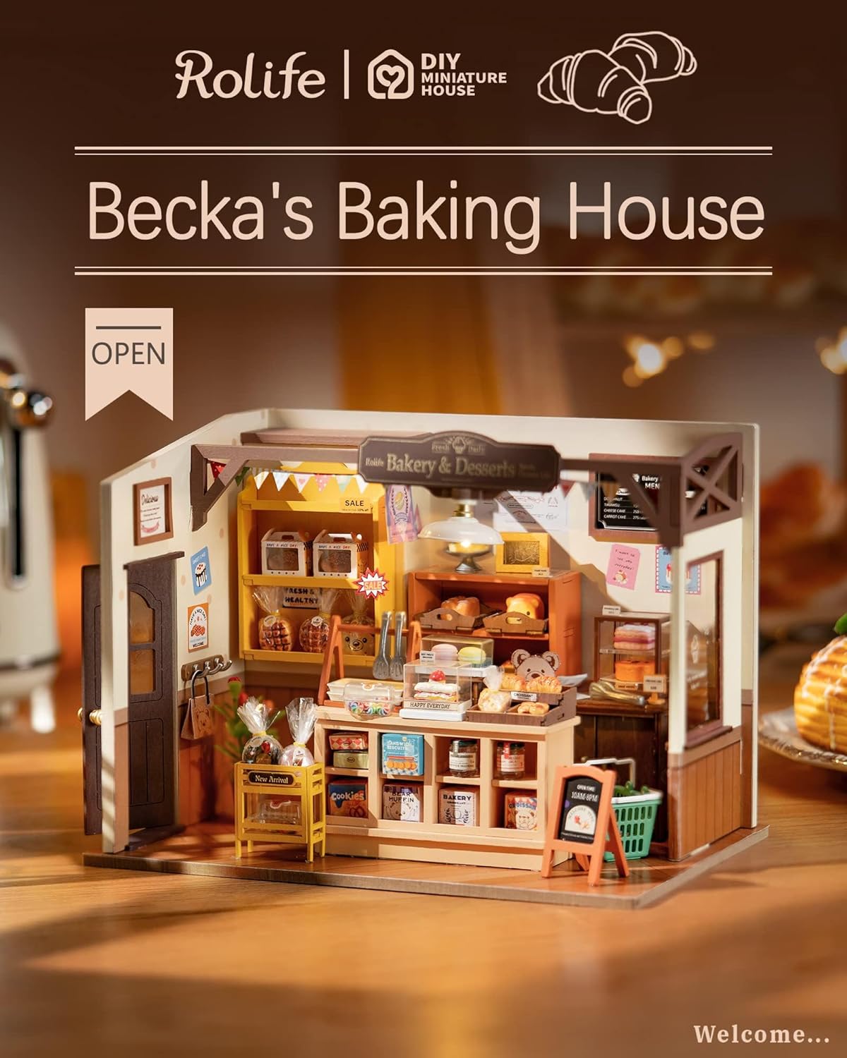 Rolife Miniature House Kit - 1:20 DIY Dollhouse with LED Lights | Perfect Craft for Adults & Gift Idea