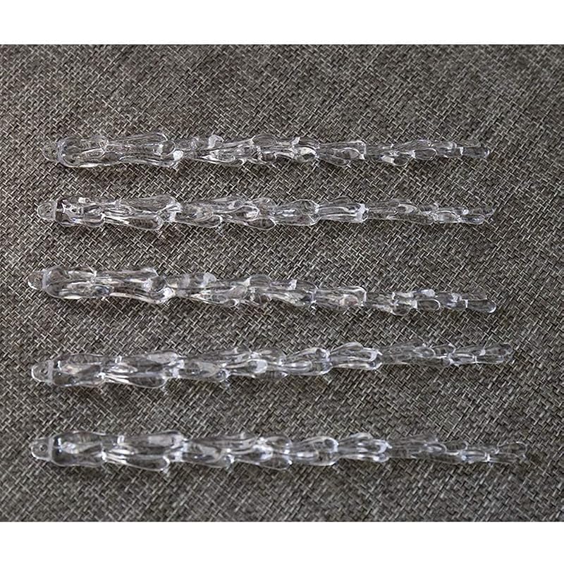 25Pcs Icicles Ornament Set - Clear Acrylic Christmas Decorations, 5.25 Inch Each - Variation of THIS listing: 25