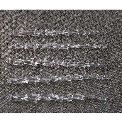 25Pcs Icicles Ornament Set - Clear Acrylic Christmas Decorations, 5.25 Inch Each - Variation of THIS listing: 25