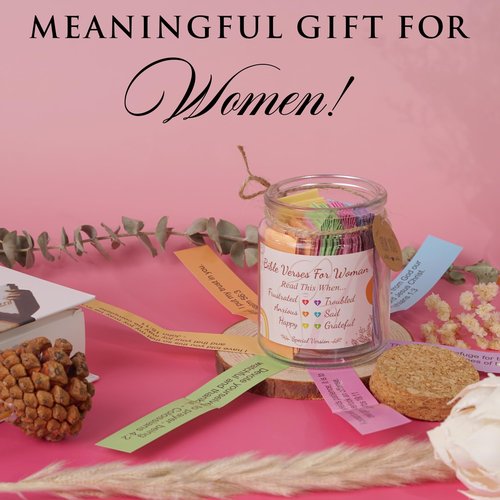 Bible Verses Jar for Women – Christian Gifts For Women, Color Coded Scripture Jar, Mothers Day Gifts For Mom