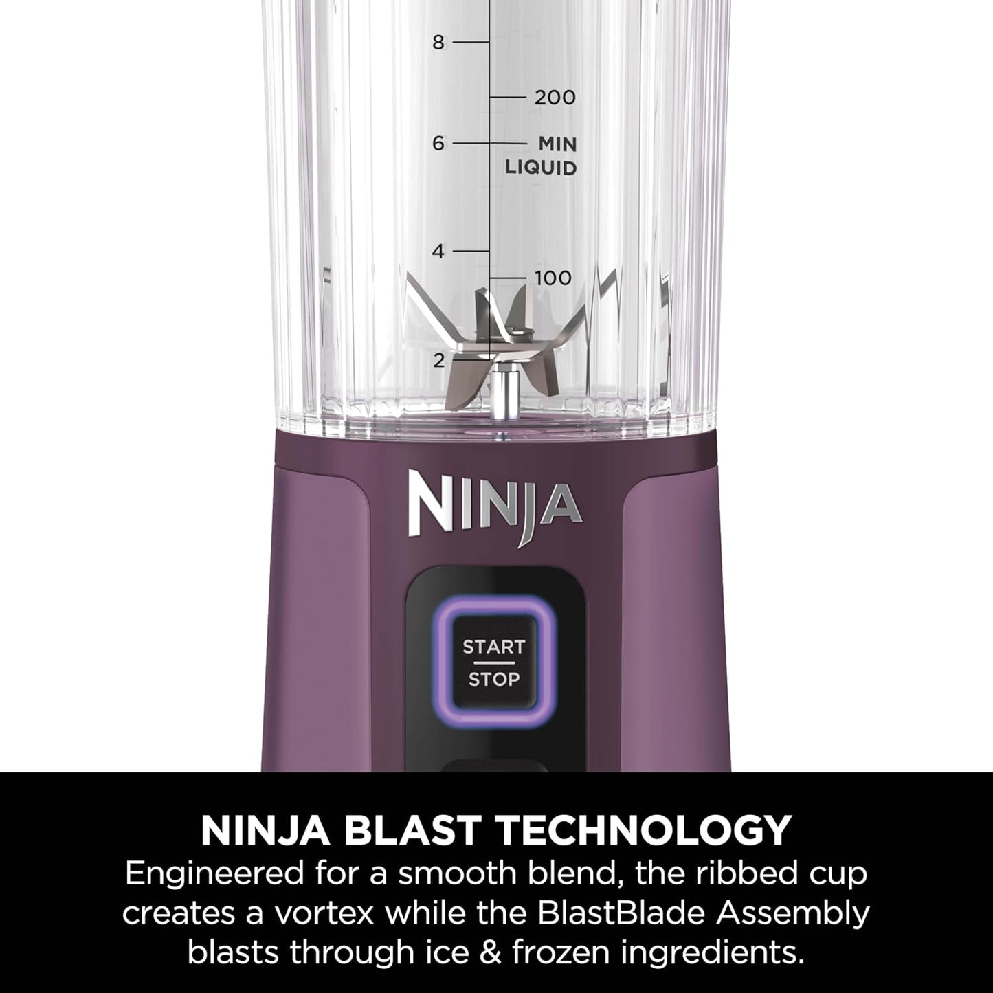 Ninja BC151PR Blast Portable Blender - Cordless 18oz Personal Blender for Smoothies & Shakes | BPA Free, USB-C Rechargeable