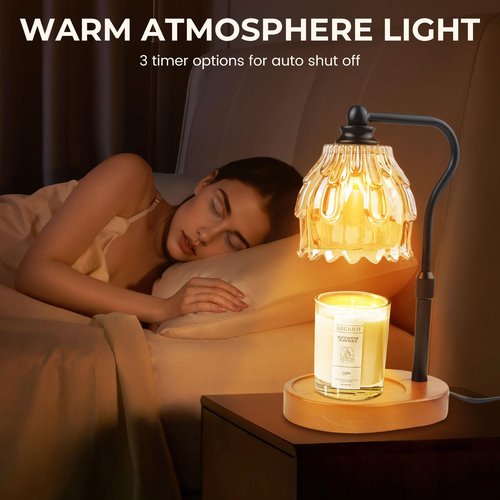 Candle Warmer Lamp with Timer and Wireless Remote Control, Dimmable Candle Warmer for Jar Candles, Height Adjustable Wax Melts Warmer, House Warming Gifts New Home Decor, Gifts for Women Mom