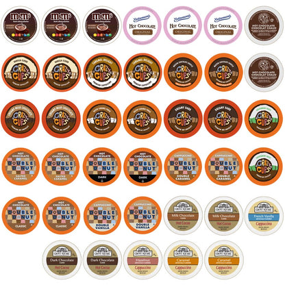 Cappuccino & Hot Chocolate Variety Pack, Including Flavored Hot Chocolate & Cappuccino Coffee for Keurig KCups Machines, Hot Cocoa Coffee Pods Variety, Coffee | Set, Hot Chocolate | Set, 40 Count