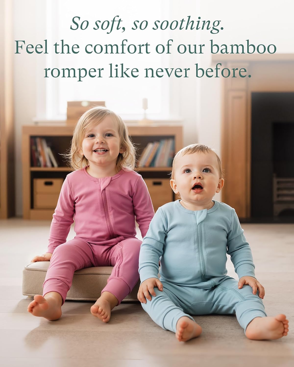 PurComfy Baby Long Sleeve Romper - Premium Soft Rayon One-Piece Pajamas with 2-Way Zipper | Unisex Coverall Sleeper
