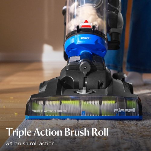 Bissell CleanView Swivel Vacuum - Triple Action Brush Roll, Swivel Steering & Easy-Empty Dirt Tank
